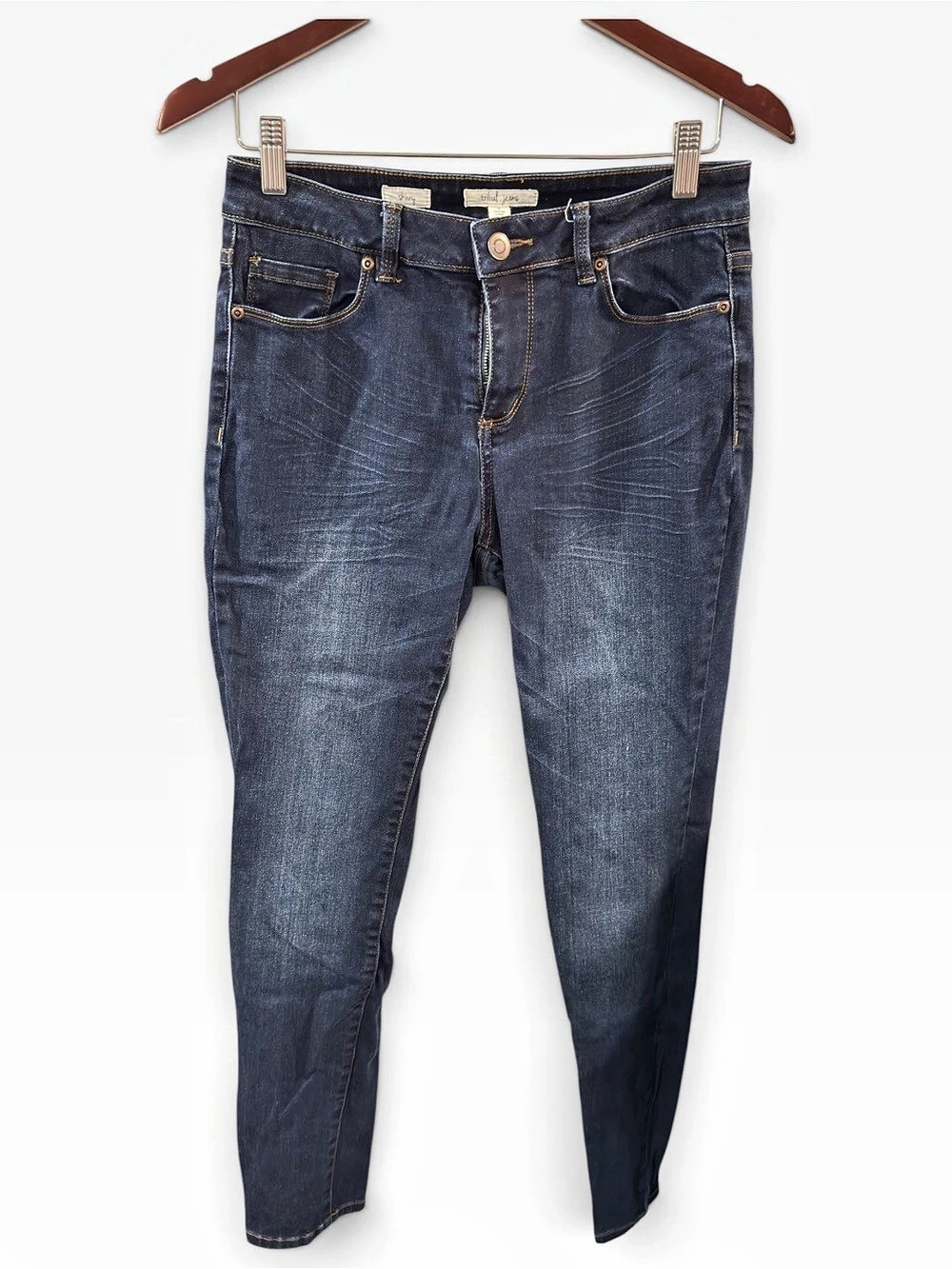 Tribal Skinny Jeans Dark Blue Size 6